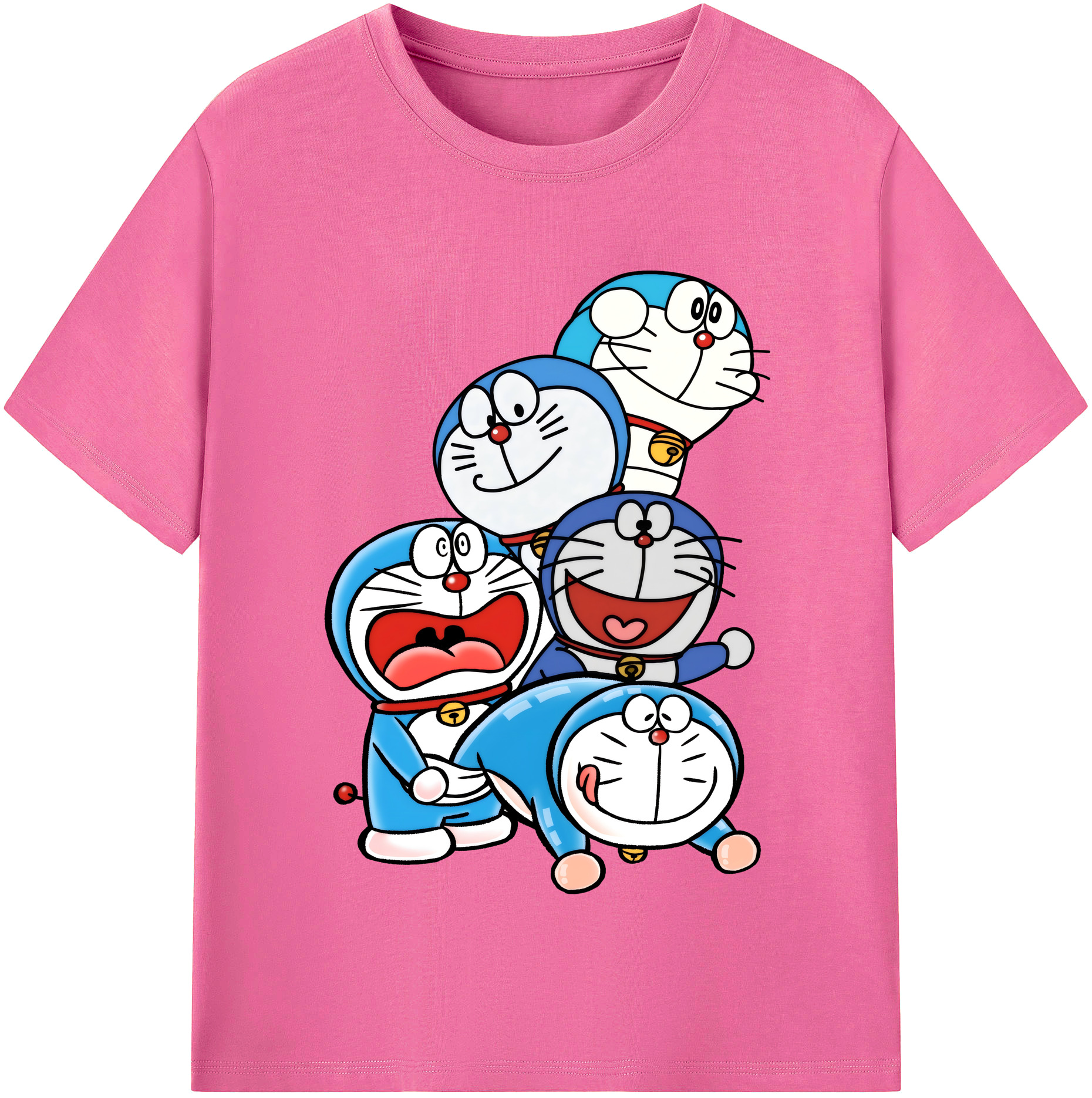 （画像用） ドラえもん Doraemon レディースカジュアルプリントTシャツ（綿100％）